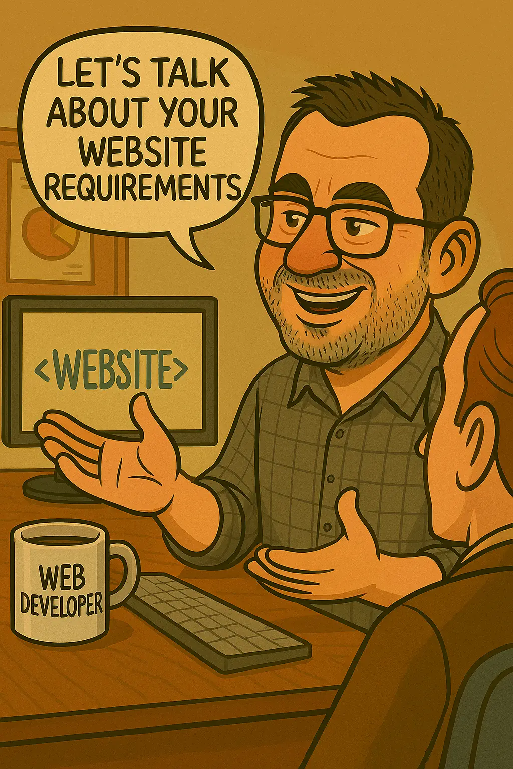 Web-developer przy pracy